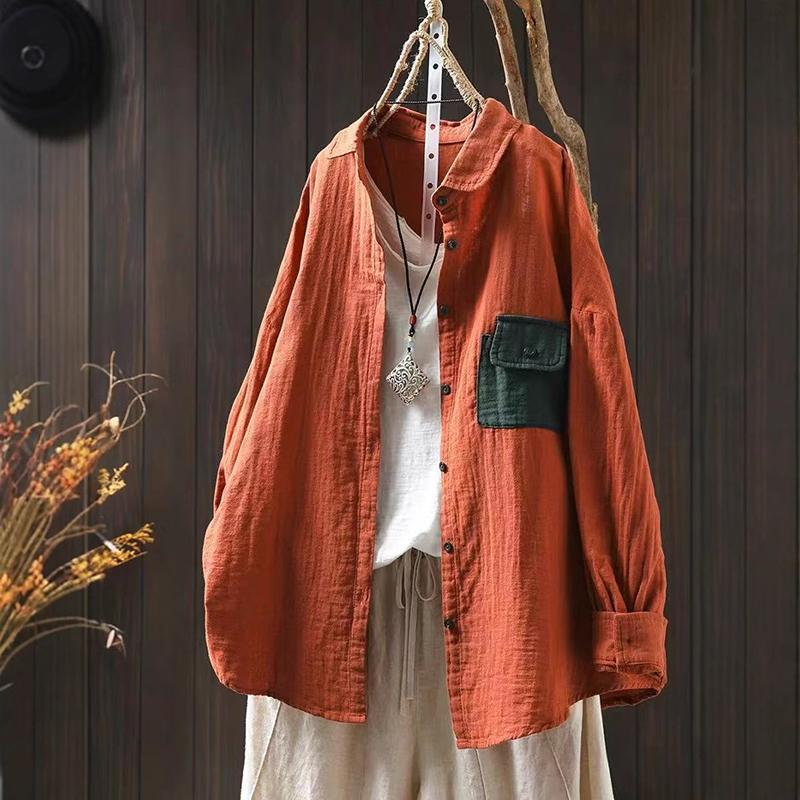 Women Long Sleeve Casual Shirt Arrival Spring Turn-down Collar Loose Female Basics Cotton Tops Shirts