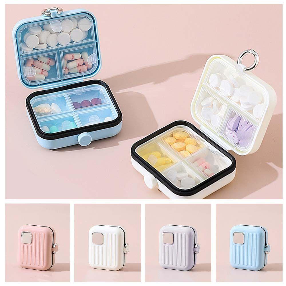 

Silicone Seal Mini Travel Pill Organizer Portable Vitamin Container Home/Outdoor синій
