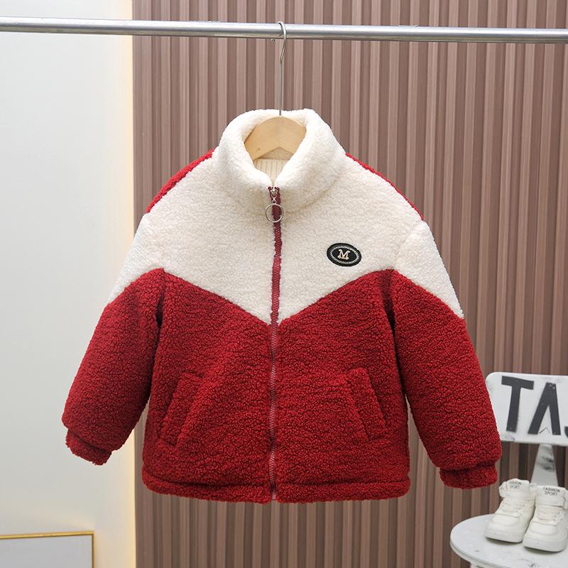 Girls  Fleece-Lined Winter Jacket 2024: Stylish, Warm Cotton Top, Trendy Korean-Inspired Sweater 150 cm кларет