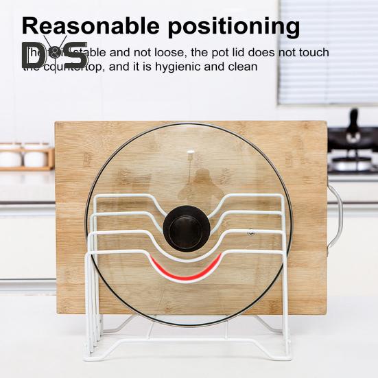 Pot Lid Stand Rack Kitchen Pan Organizer High Stability Multi-Functional Space-Saving Kitchen Baking Tray Cutting Board Holder