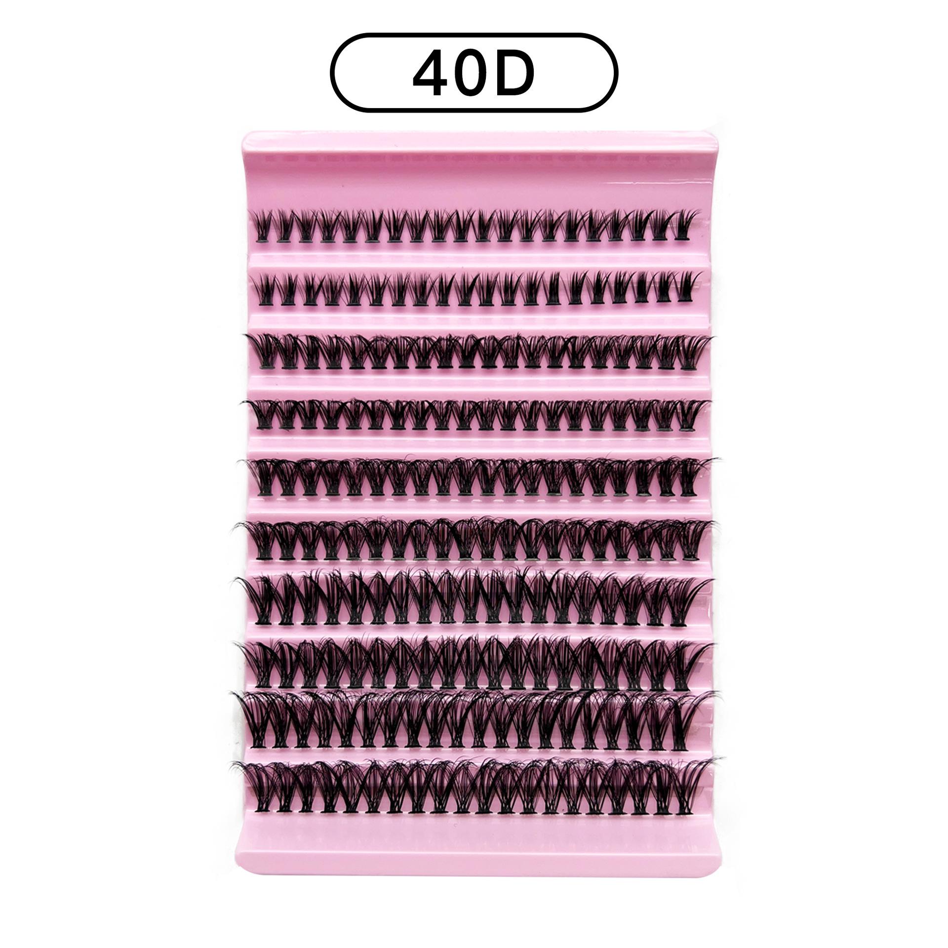 

Eyelash Glue Set with 200 D Curl Segmented Cluster Lashes - Cross-border Hot-selling
