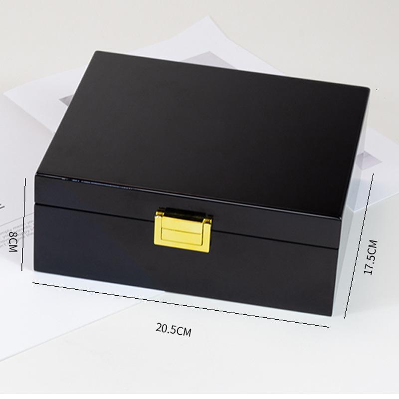 Eco-Friendly Luxury Black Piano Paint Wooden Gift Box for Commemorative Festival Perfume Display & Storage with Glass Bottle wooden box чёрный
