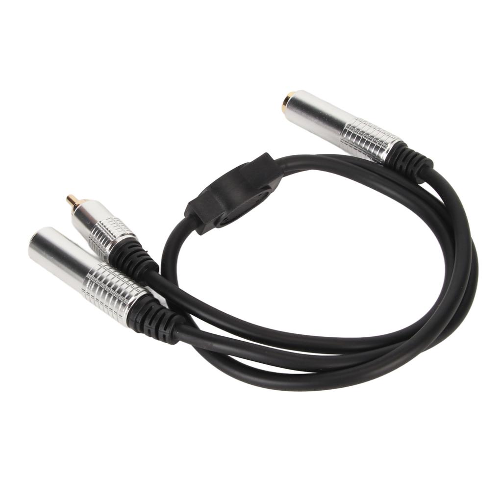 6,35 mm Buchse auf 6,35 mm Buchse Cinch-Kabel vergoldet Sound Y-Splitter-Kabel für Mikrofon Lautsprecher 1,6 Fuß