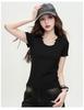 Summer trendy design chain t-shirt regular short sleeved slim fit short top for women cool