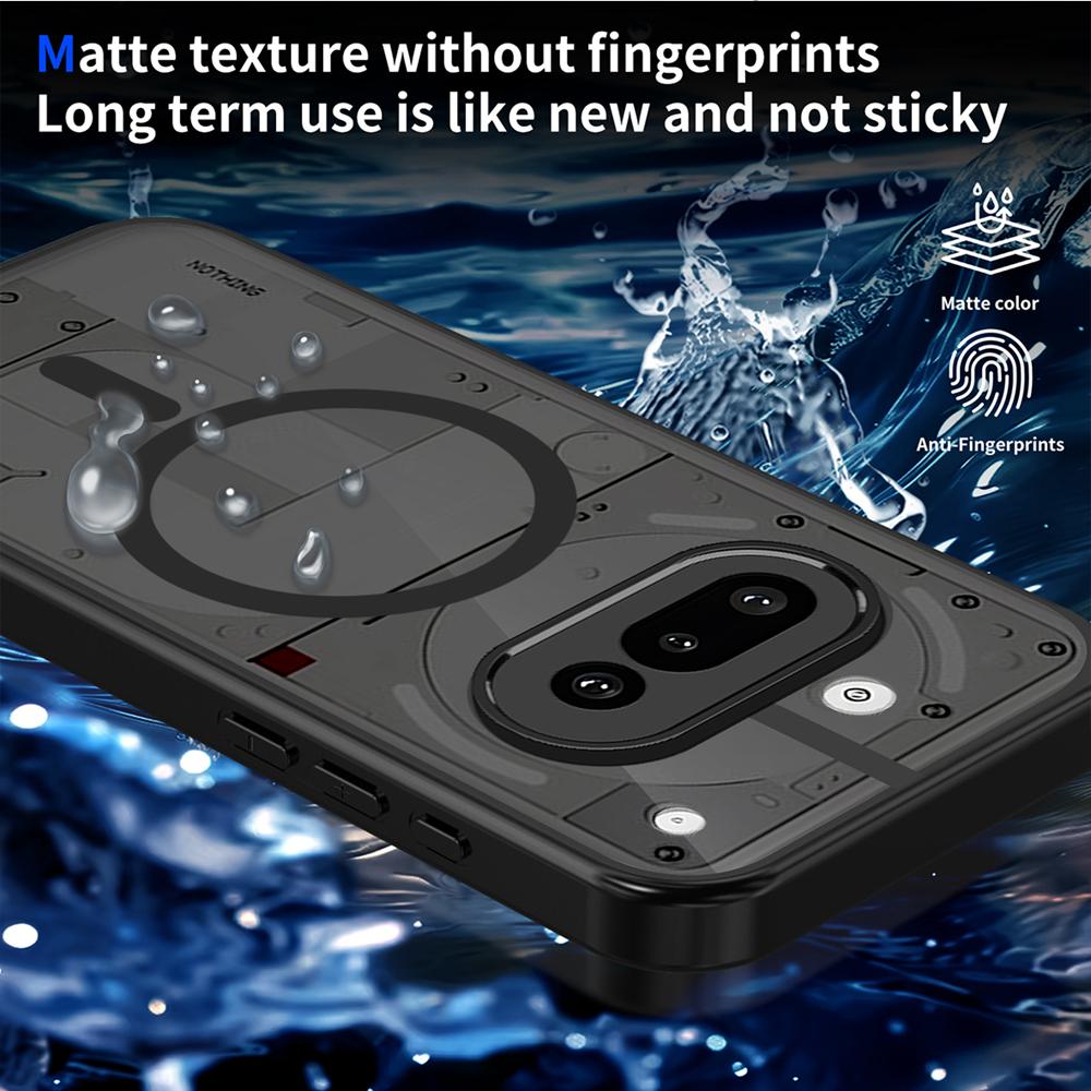 KEYSION Magnetic Phone Case for Nothing Phone 3A Silicone+PC Matte Translucent Shockproof Back Cover for Nothing Phone 3A Pro