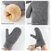 Knit Stretchy Winter Gloves Fleece Lining Snow Gloves High Quality Thermal Gloves  for Women Men