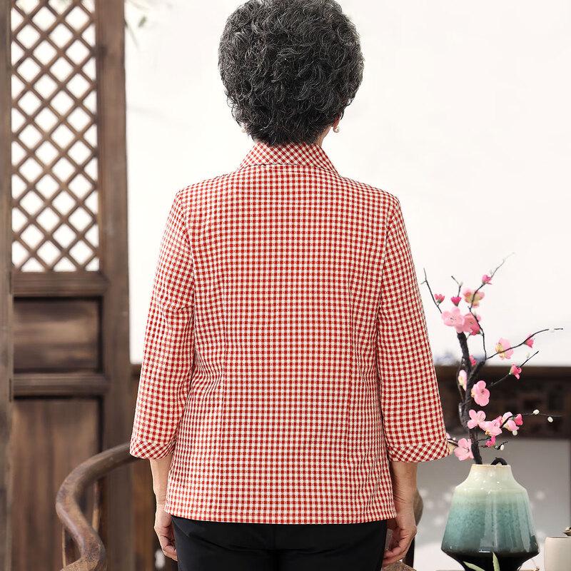 Women's Loose Fit Mid-Aged Summer Shirt