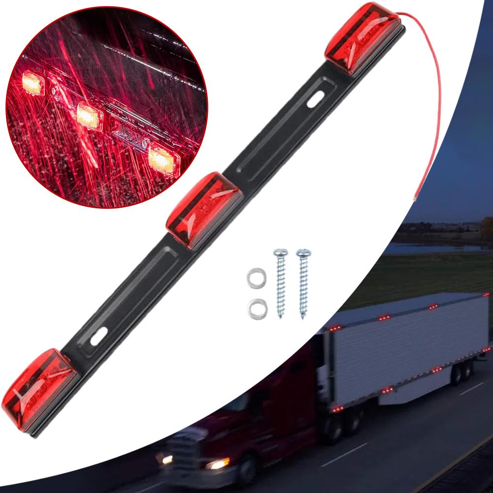 12V Car Taillights DRL LED Bar Red Brake Turn Signal Lamps Trailer Side Lights Accessories Truck Universal Marker Ceiling R E0U4