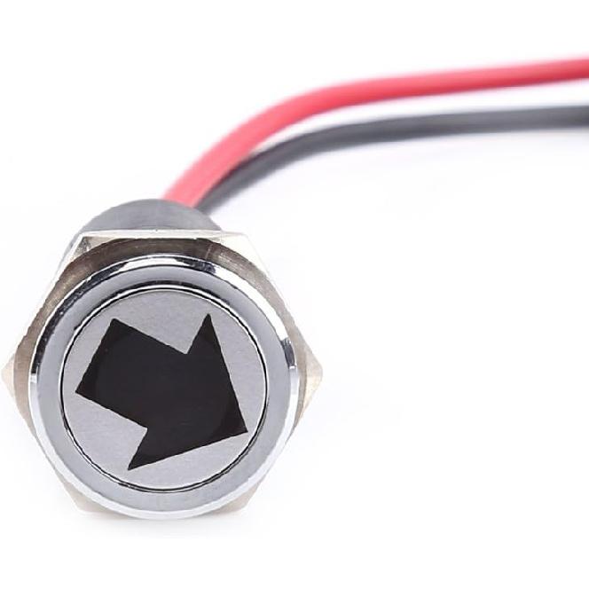 

YWBL-WH 12V 14mm LED Dash Panel Warning Fog Turn Light Indicator Bike Car Boat Lamp Red Blue Green