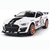 1:Ford Mustang Shelby GT500 im Maßstab 32: Legierungs-Druckguss-Modellauto zum Zurückziehen mit Sound und Licht, Mini-Simulationsfahrzeuge, Spielzeug für Kinder und Freunde