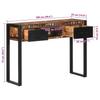 Console Table Multicolored 100 x 35 x 75 cm Solid Reclaimed Wood