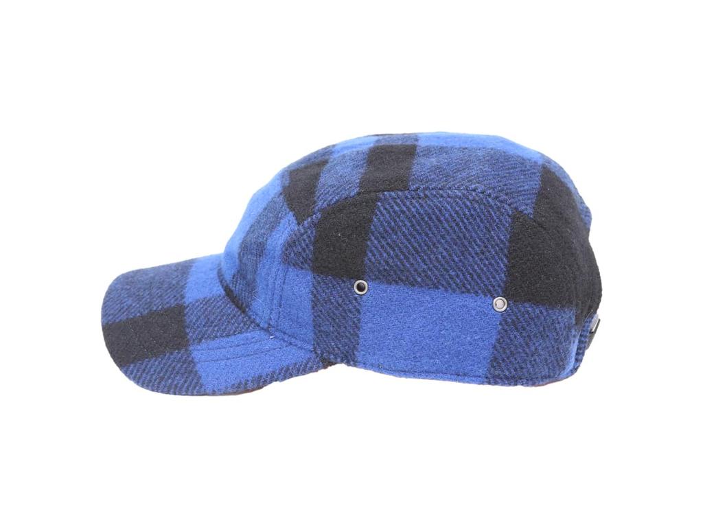(Polo Ralph Lauren) Men's and Women's Wool Check 5 Panel Cap with One Point Signature Pony Hat 01080056-BLUE [Used]