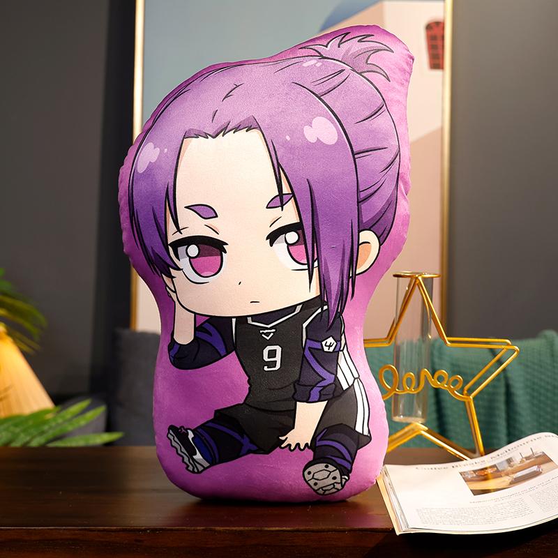 Poupée en peluche Anime Blue Lock Isagi Yoichi Poupées en coton Cosplay Poupée en peluche Seishiro Nagi Reo Mikage Cadeau pour fans Enfants Adultes 45cm