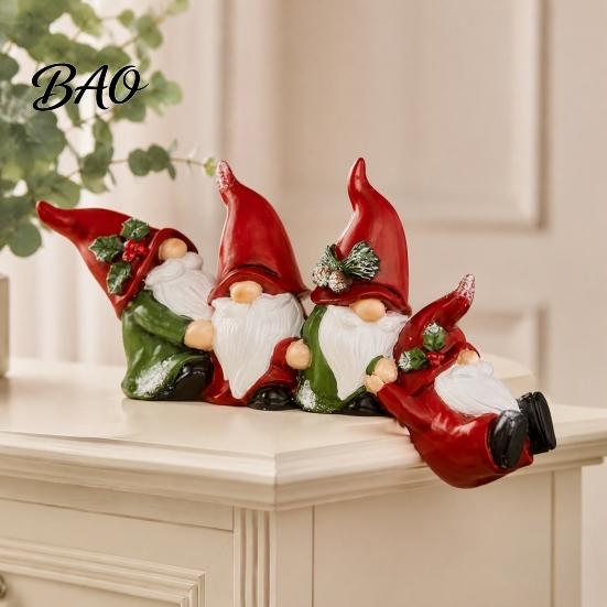 Indoor Festive Window Displays Christmas Table Edge Sitter Figurine, Tug of War Hanging Character Decor, Snowman Humorous Xmas Party Favors