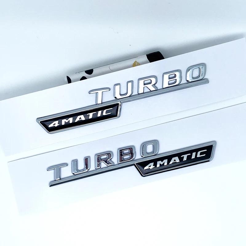CXAFM1 Silver Black Letters A35 Turbo 4matic Emblem for Mercedes Benz AMG Car Fender Trunk Rear W176 W177 Logo Sticker Accessories