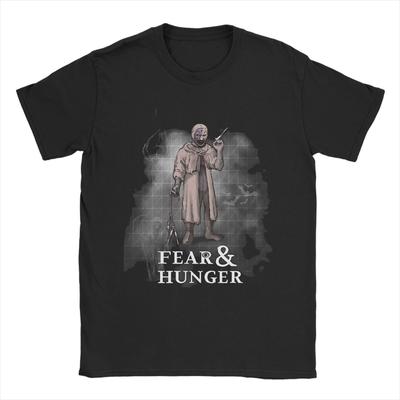 Tričko Fear and Hunger Games Pánske 100% Bavlna Oblečenie Vintage Horor Okrúhly Výstrih Krátky Rukáv