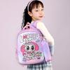 Adorable Cartoon Themed Children's Backpack For Kindergarten And First Grade Boys Girls In Purple And Pink Color Options