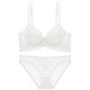 Ultra-thin sponge-free transparent bra, big chest and small lace bra, women's sexy underwear, bra set.