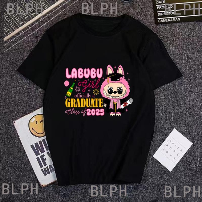 Labu Authentisches Baumwoll-Kurzarm-Eltern-Kind-T-Shirt Für Männer Und Mädchen, Sommer-Tops, Atmungsaktive Und Niedliche Baby-Familienkleidung
