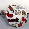 1pc Squirrel Pattern Automatic Folding Umbrella - 8-Rib Durable Iron Frame, Compact Portable for Daily Travel Yy251205024