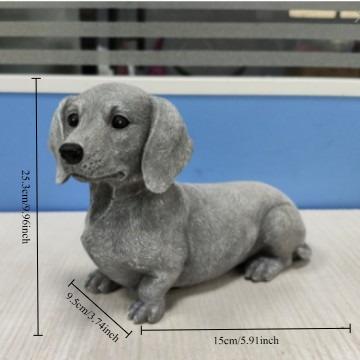 Creative Dachshund Sculpture Outdoor Courtyard Decoration Crafts Resin Ornaments Decoration Simulated Dog Statue Aesthetic Decor