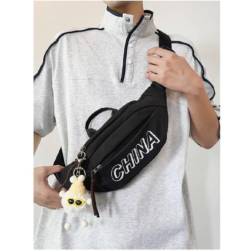 Modern Unisex Nylon Chest Bag Waterproof Minimalist Design For Cycling And Travel