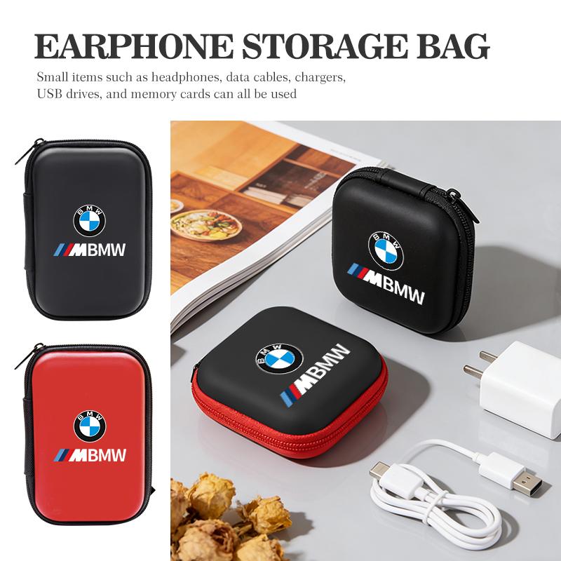 Car Organizer EVA Storage Earphone Cable Case Bluetooth Bag For BMW M Sport M2 M3 M4 M5 M6 E46 E90 E60 F10 F20 E87 X3 X6