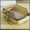 Caja de Arena para Gatos Kitty Sandbox Baño para Gatos Semicerrado Palangana de Limpieza Suministros Aseo para Mascotas Bandeja para Gatitos Bacinilla Accesorios Suministros