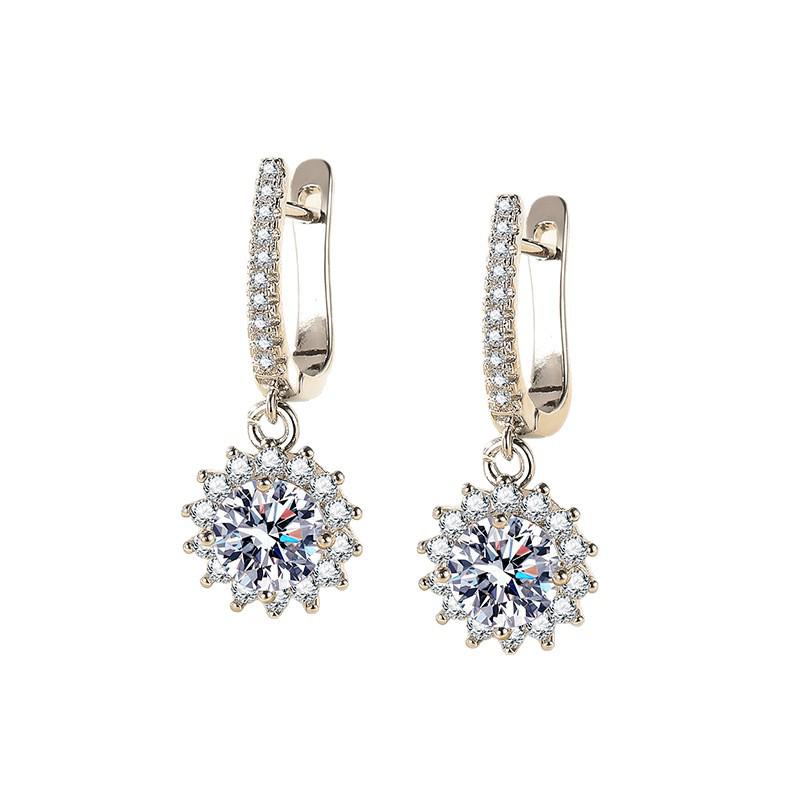 Southeast Asia Luxury Sunflower Earrings - Niche High-End Celebrity Studs