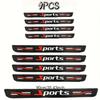 9PCS Car Door Sills Guards Stickers Film Anti Scratch Carbon Fiber Protector Scuff Pedal Cover Auto Accessories