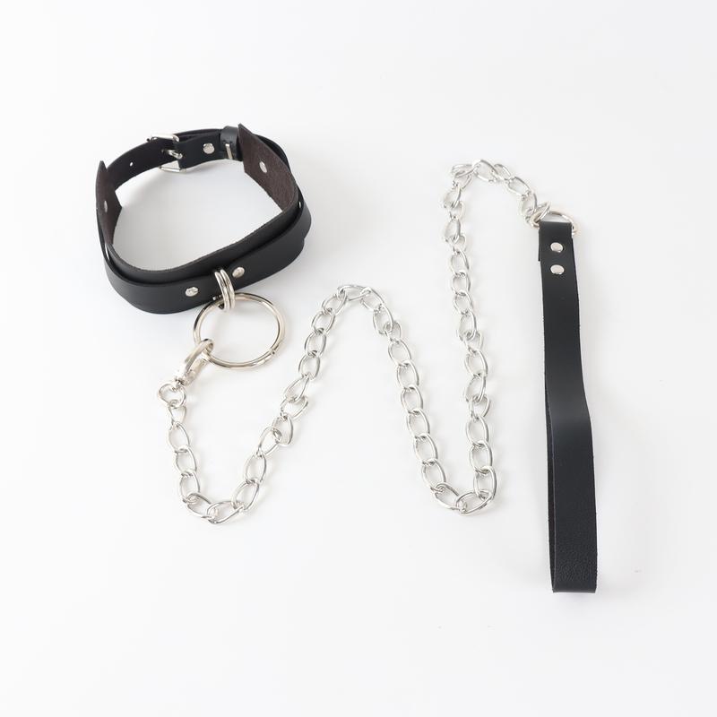 Bdsm Bondage Lingerie Sexy Chain Collar Harness Woman Accessories Erotic Leather Neck Harness Fetish Wear Women Gothic Lingerie