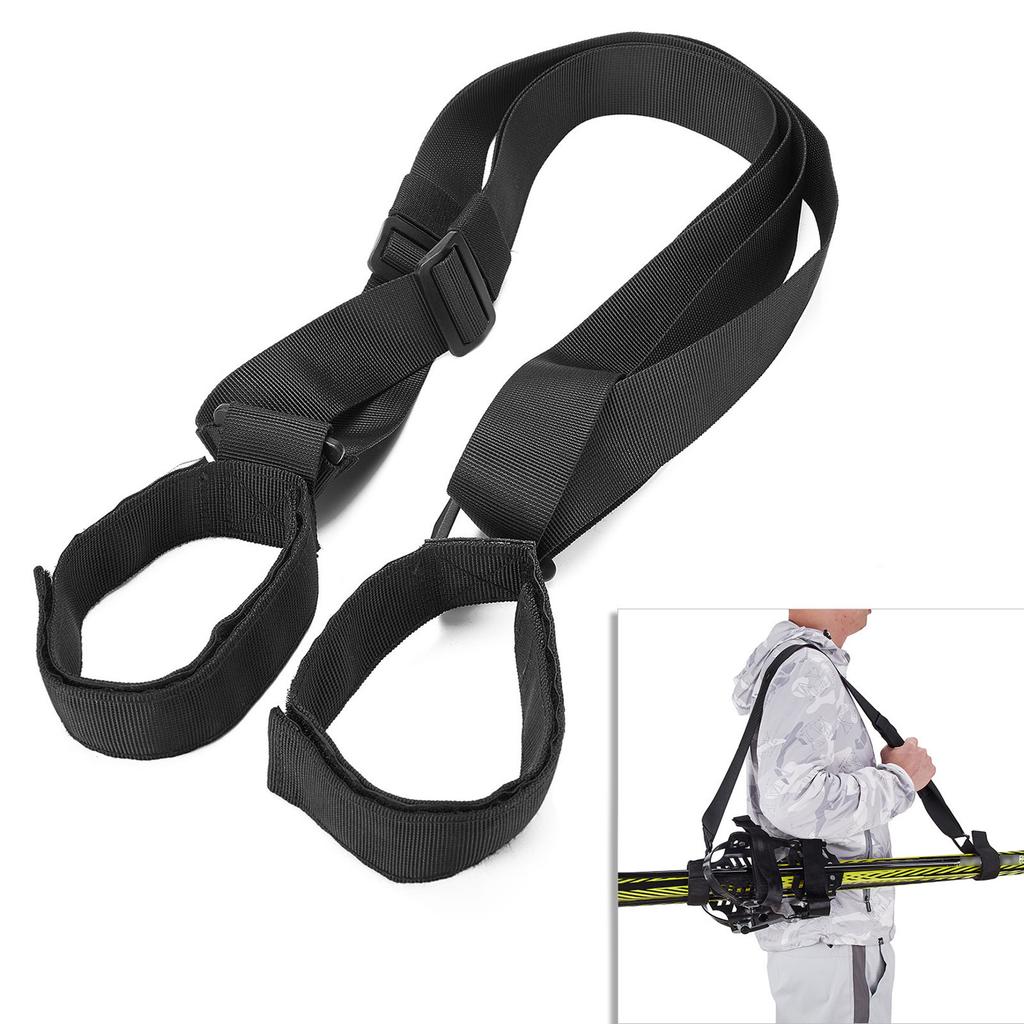 Ski and Poles Backpack Carrier Straps Adjustable Ski Shoulder Strap Skiing Pole Nylon Strap Ski Accessories