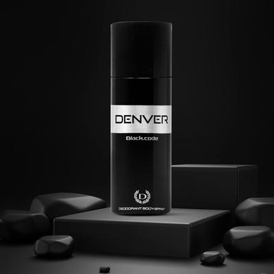 DENVER Black Code Deo - 150ML | Αποσμητικό σώματος μακράς διαρκείας σπρέι για άνδρες