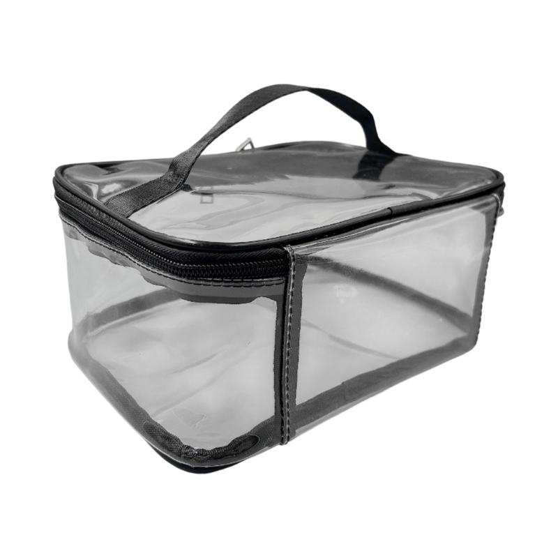 

Durable PVC Oxford Cosmetic Bag With Spacious Compartments Easy Cleaning Makeup Box Ideal For Travel And Daily Organization