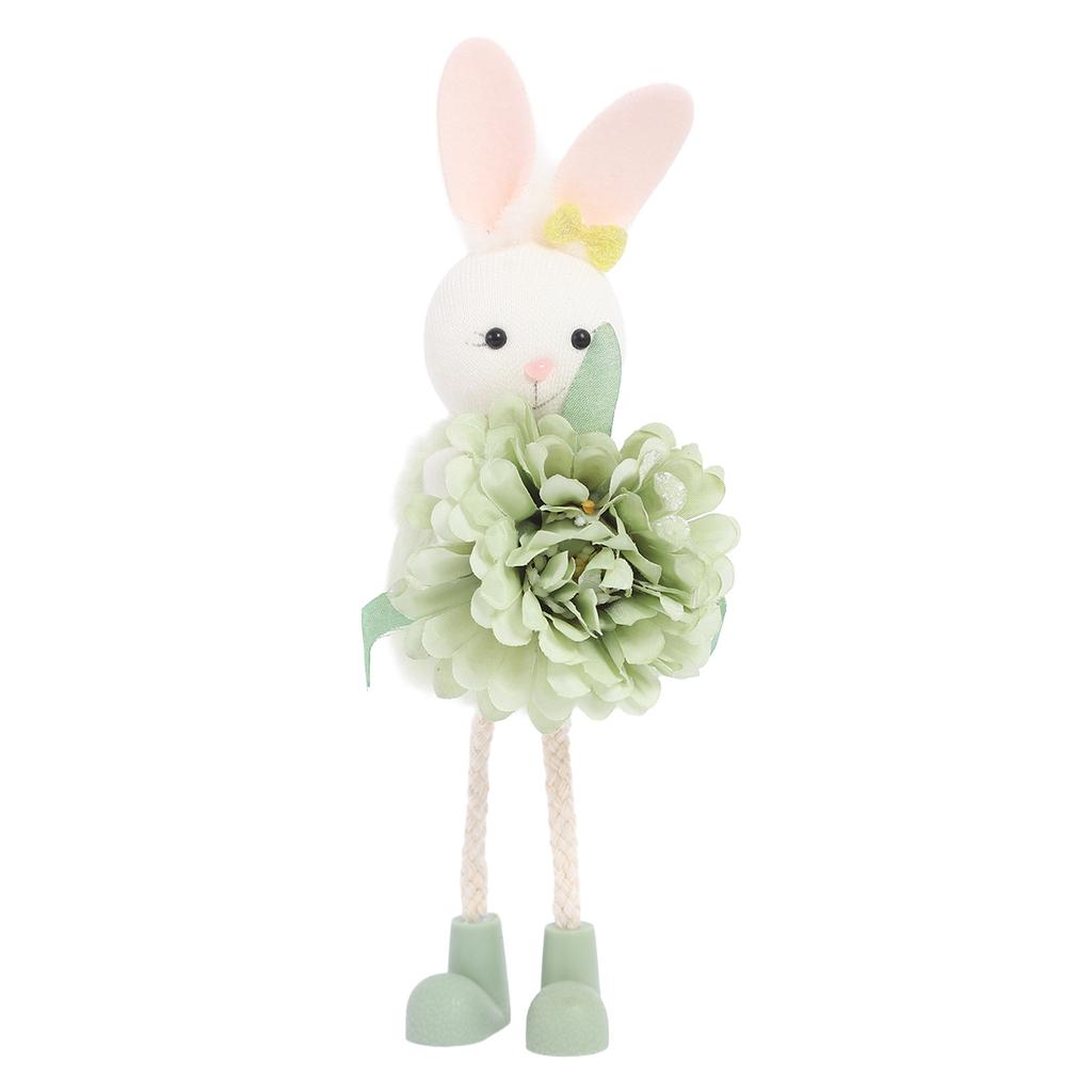 Easter Bunny Decoration Easter Rabbit With Flower Hanging Pendant Holiday Spring Party Home Garden Decorations Ornaments Gifts