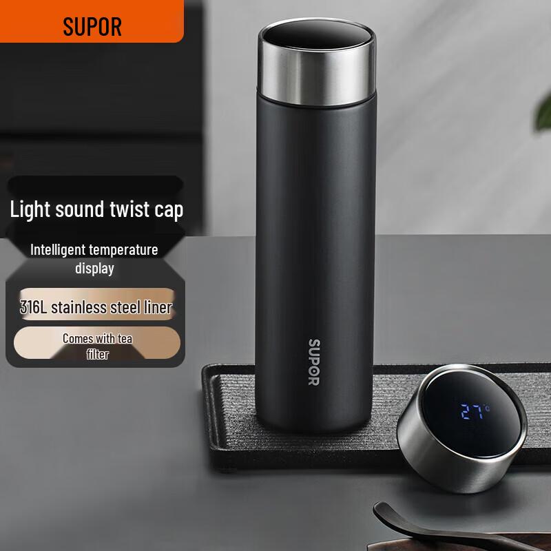 Supor Smart Temperature Display 316L Stainless Steel Thermos Cup
