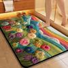 WTEMPO Home Entrance Door Mat 3D Rainbow Flower Carpet Bathroom Toilet Non Slip Foot Mat