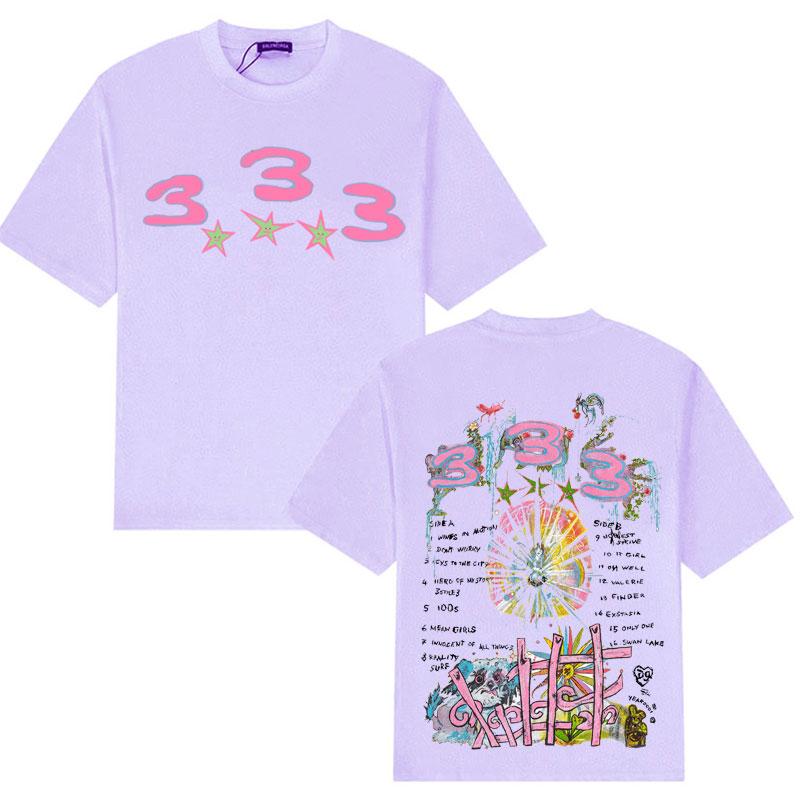Svenska Bladee 333 Harajuku T-shirts Skate Drain Gang Albumgrafik Tryckt T-shirt Herr Kortärmad T-shirt Hip Hop Y2K Kläder
