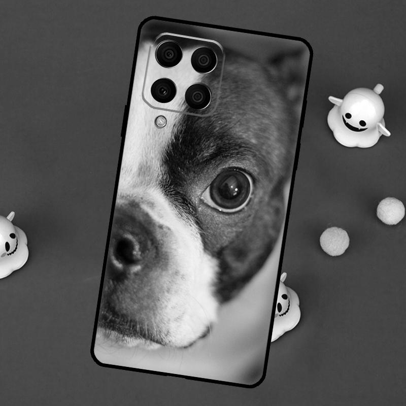 Boston Terrier Hunde Hülle für Samsung Galaxy M54 M14 M34 M33 M13 M23 M53 M15 M55 M31 M51 M20 M30s M32 M52 Case