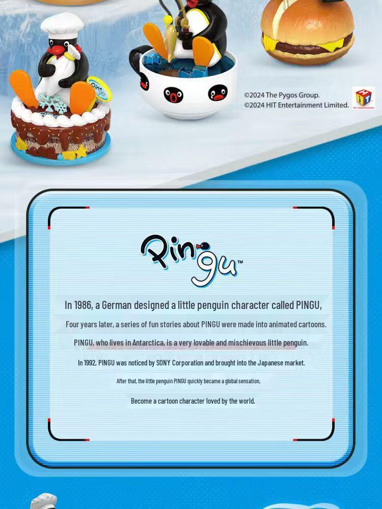 Pingu Fun Scene: DIY Cute Penguin Surfing Blind Box Series