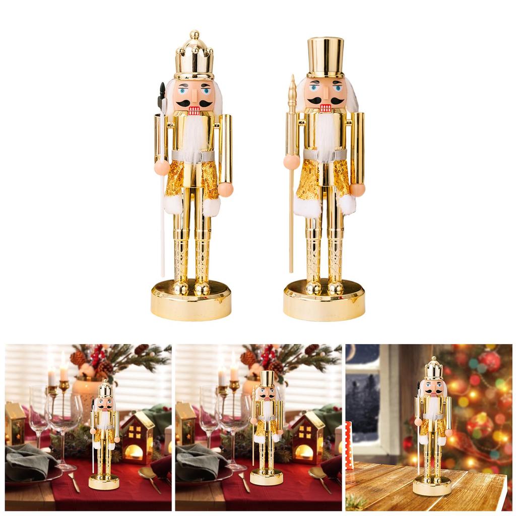 Christmas Nutcracker Figurine 29.5cm Tall Home Accent Tradtional Decorative Table Nutcracker Figurine for Halloween Tabletop