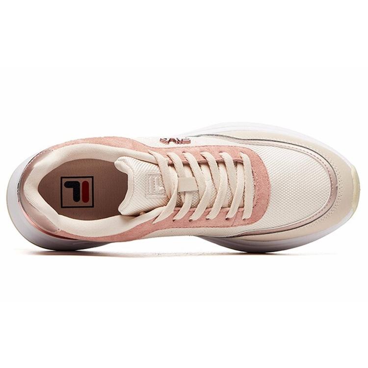 Fila Textile, Synthetic Leather Vintage Cushioning Abrasion Resistant Height Increasing Low Top Casual Shoes Women's F12W114208FLR