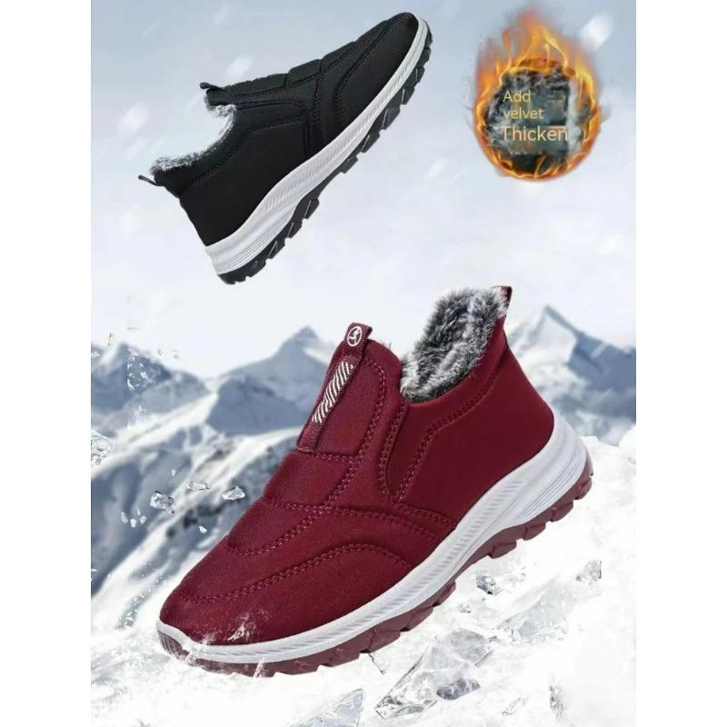 Winter Shoes Mens Snow Boots Thick Fur Non-slip Sneakers Male Cotton Ankle Boots Lightweight Outdoor Hiking Warm Walking Shoes