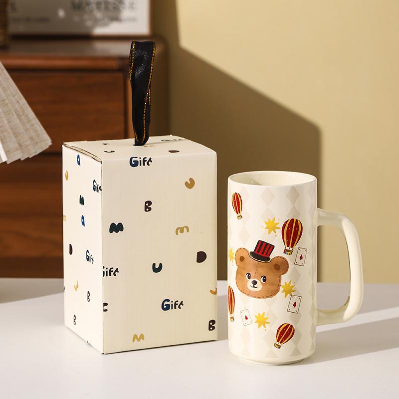 

Цирк Высокая ценность Прямая чашка Чашка для молока Сувенир для мероприятия Мультяшная Детская Забавная Керамическая Чашка для воды Кружка Подарок 401-500ml