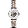 Gianni T-Bar Silver Metal Bicolor Rose Ladies Mechanical Automatic AR1992