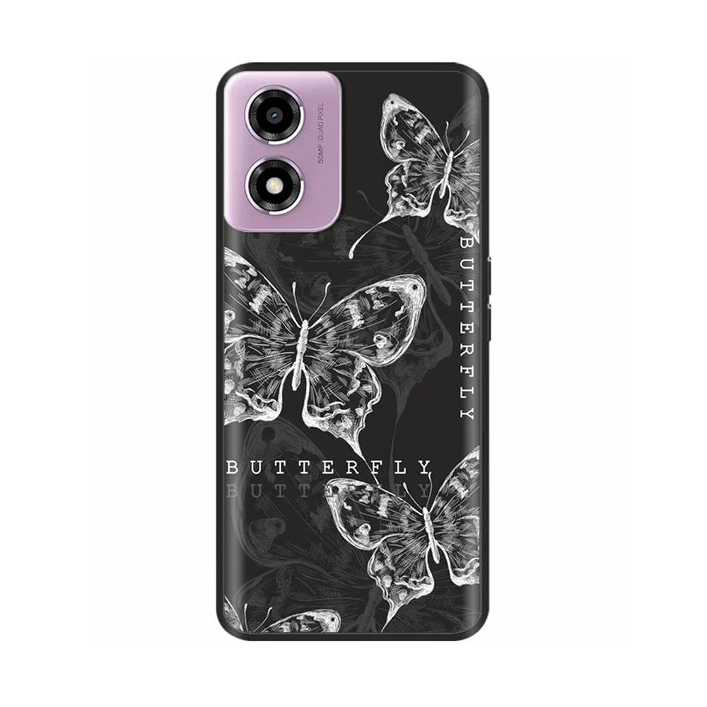 Phone Case For Motorola Moto E14 Case Soft TPU Painted Back Cover For Motorola E14 E 14 MotoE14 Full Protective Phone Shell Capa