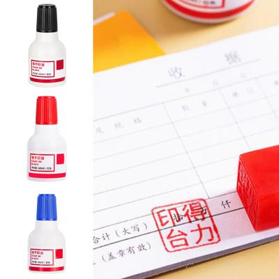 40ML Stamp Pad Ink Long-lasting Vibrant Colors Quick-drying Stamp Pad Refill Ink for Home School Office
