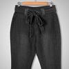 Women Jeans High Stretch Wide-Leg Pants Lace-up Button Zipper Fly