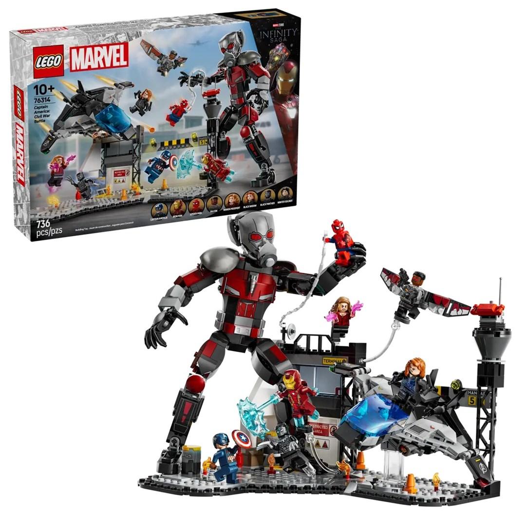 LEGO MARVEL SUPER EROI 76314 Captain America: Battaglia della Guerra Civile