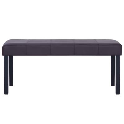 Bench 106 Cm Brown Faux Leather